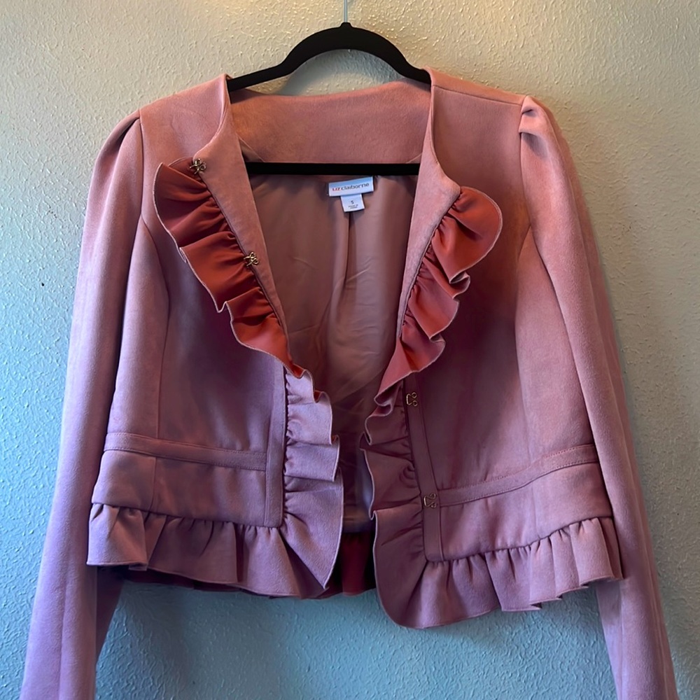 LIZ CLAIBORNE Pink Jacket Size Small Like-New